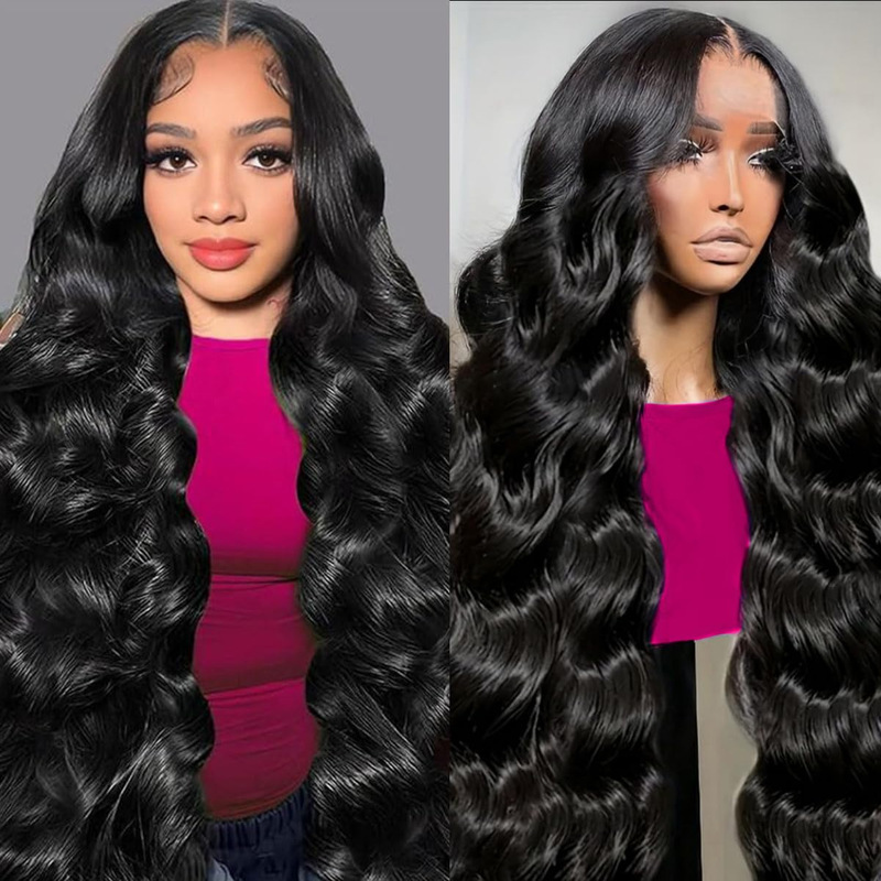 12A Body Wave Lace Front Wigs Human Hair Wigs for Women with Big Wavy Long Curly Hair