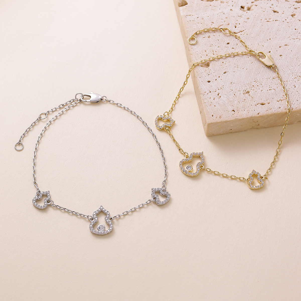 Good Luck Fritillaria Versatile Fashion High-End Design Light Luxury Niche Gourd Bracelet Ins Trendy Women's Jewelry Valentine's Gift