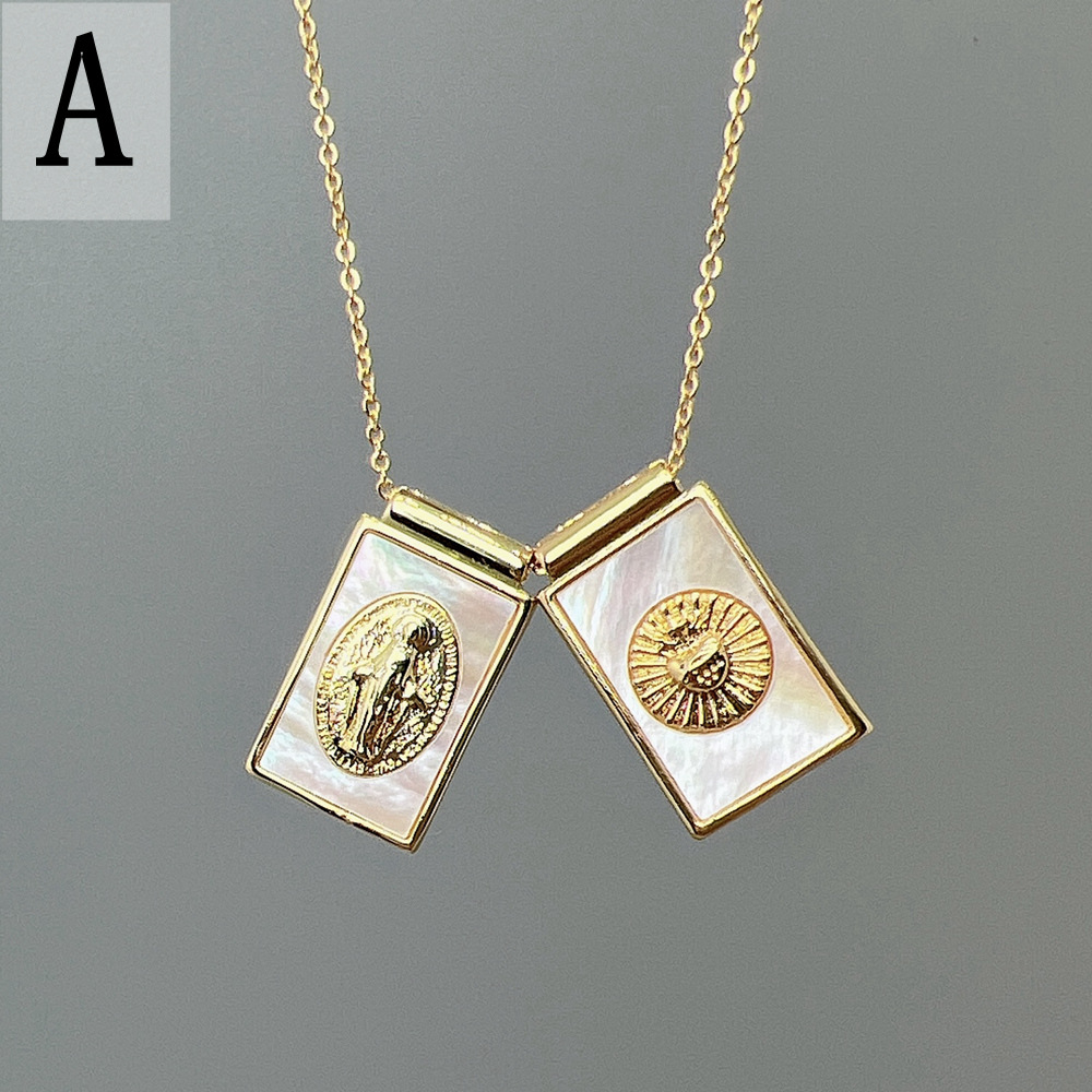 Simple Style Classic Style Round Copper Plating Gold Plated Pendant Necklace display picture 2