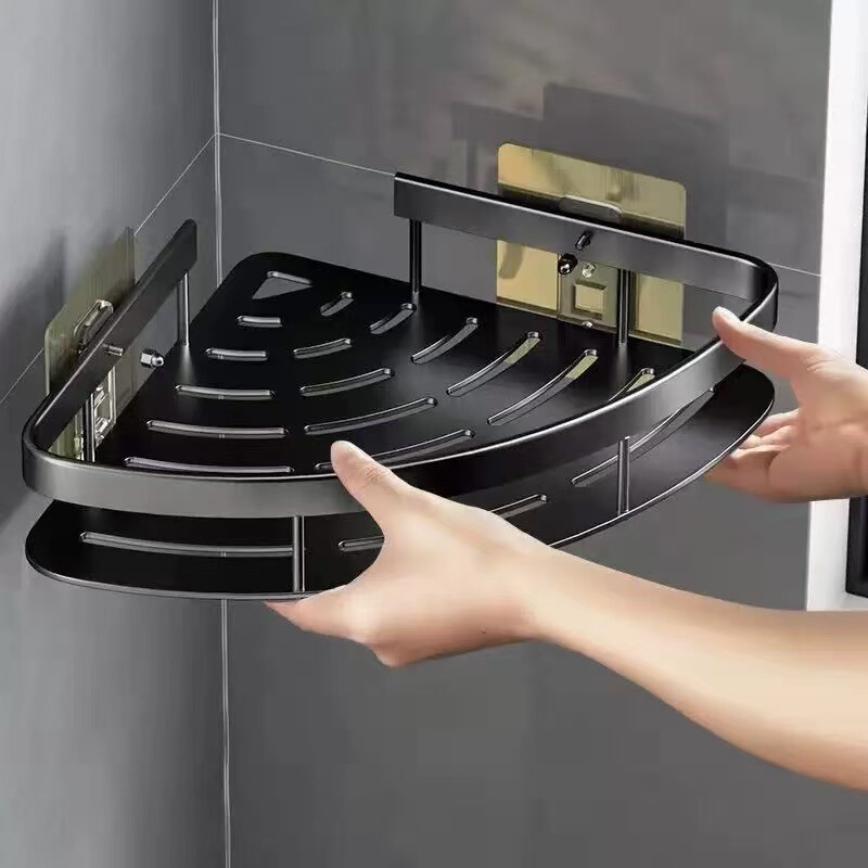 Bathroom Storage Rack, Bathroom Shelf, No-Drill Washbasin Accessories Collection, Bathroom Shower Room Storage Rack