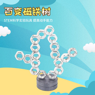 Kindergarten elementary school student magnet physical magnet scientific experiment technology small production DIY variety magnetic small tree