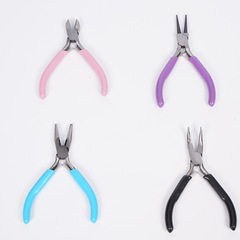 Mini Pliers 4.5-inch Handmade Needle Nose Pliers Set Bead Making Tool DIY Colorful Handle Jewelry Pliers Four-Piece Set