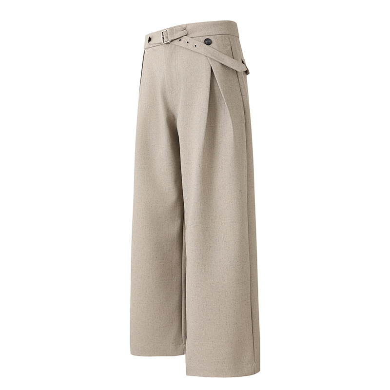 Summer Japanese solid color retro trousers