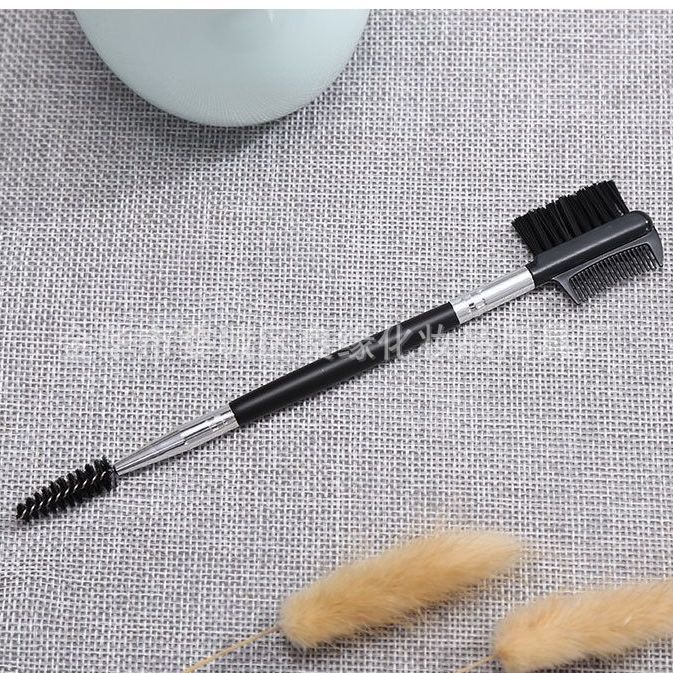 Double-Ended Angled Eyebrow Brush, Spiral Brush, Eyebrow Powder Brush, Eyebrow Shaping Makeup Tool, Blade Eyebrow Powder Brush, Single Pack