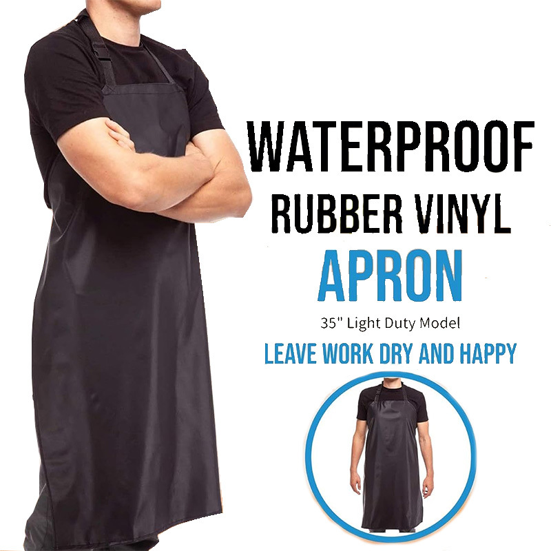 Nuevo delantal transfronterizo de Amazon, impermeable y a prueba de aceite, ropa de trabajo de catering y productos acuáticos, delantal doméstico, una pieza