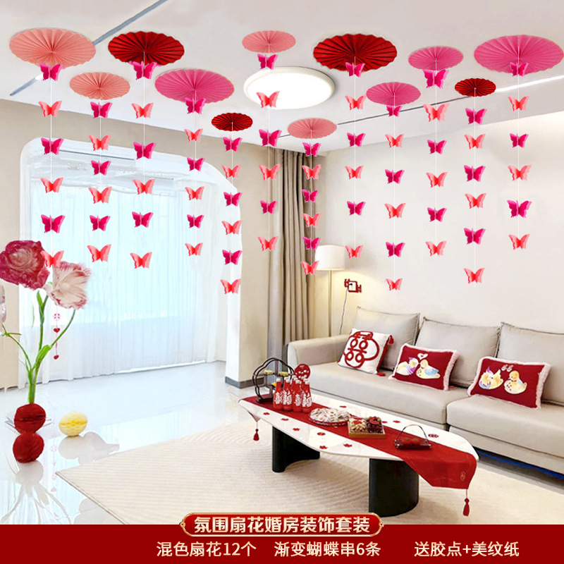 Decoración de la sala de estar para la boda para hombres y mujeres boda para flores colgantes para la habitación