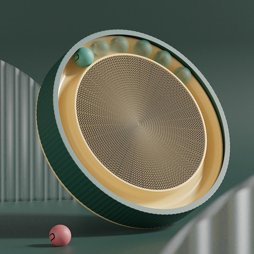 Cat scratching board cat toy with ball cat scratching board wear-resistant and non-shedding multi-color cat turntable claw grinding light luxury pet toy