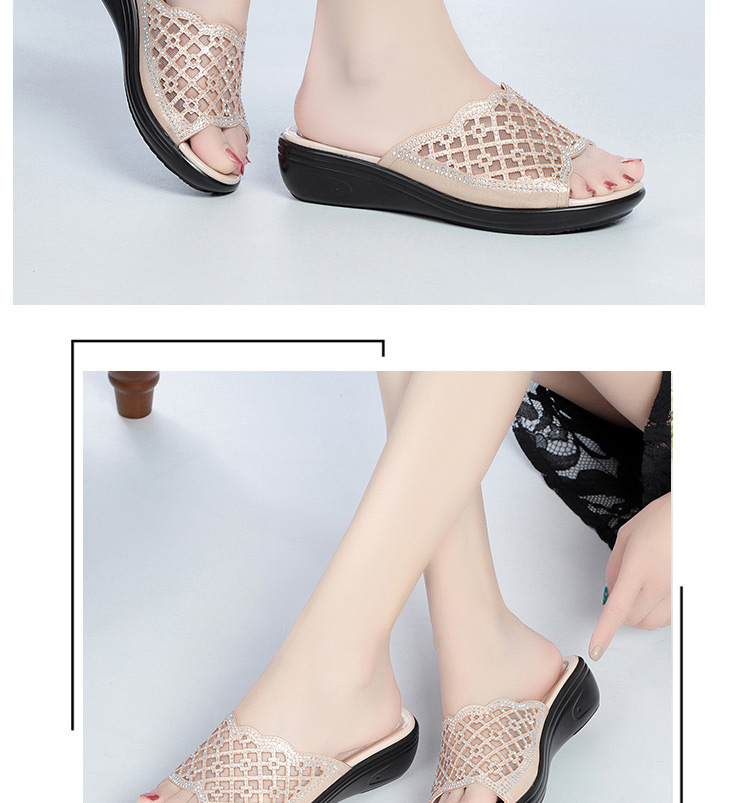 Dép xỏ ngón nữ đế bệt da thật mềm chống trượt mùa hè — Màu vàng chi tiết 14