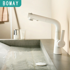 Platinum beauty full copper rising and falling water faucet bathroom sink top faucet bathroom pull-out cold and hot water faucet