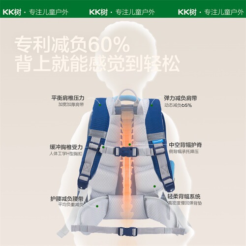KK Tree Primary School Schoolbags for Grades 1, 2, 3 to 6 Girls, Burden Reduction and Spine Protection, 6-12 Years Old Boys and Children, Large Capacity