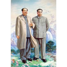 钻石画贴钻十字绣满钻客厅毛泽东周恩来中堂画毛主席周总理钻石绣