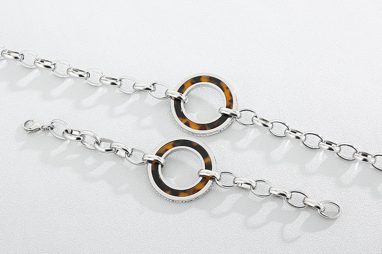 new fashion stainless steel clavicle chain necklace earrings sets accessories