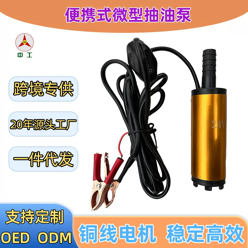 微型便携式抽柴油泵12v24v38型抽油泵抽水泵