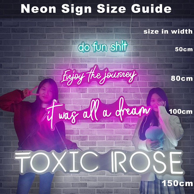 (2개) 국경 간 아마존 네온 DIY 생일 파티 LED 네온 투명 아크릴 네온 빛나는 캐릭터