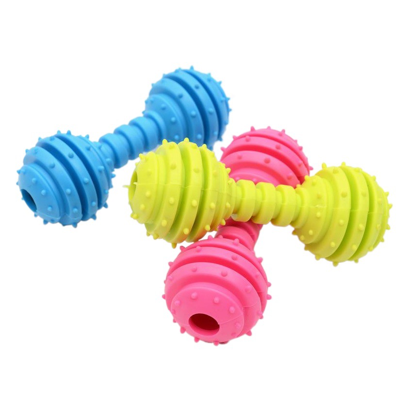 TPR goma espina anillo Barbell mascota juguete gato y perro molar de alta calidad Comercio exterior al por mayor gato y perro juguete