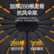 288 Bone Full-automatic Umbrella Folding Wind-resistant Increased Black Rubber Sunny and Rain Dual-purpose Student Sun Umbrella Ultraviolet Sun Protection