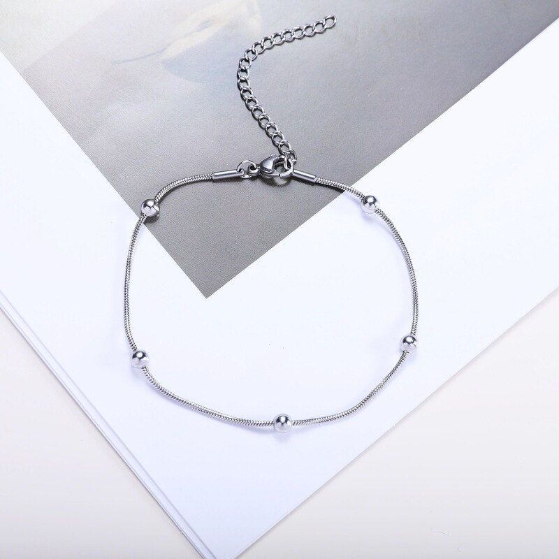 Bracelet Stainless Steel Bead Chain Women's Bead Chain Round Snake Chain Light Luxury Casual Fashion Style Vacuum Gold-Plated Factory Direct Sale Bracelet Stainless Steel Bead Chain Women's Bead Chain Round Snake Chain Light Luxury Casual Fashion Style Vacuum Gold-Plated Factory Direct Sale