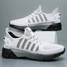 运动鞋男跨境大码跑步鞋软底轻便休闲鞋透气不臭脚网面鞋外贸男鞋