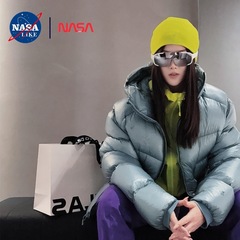 NASALIKE台州太阳石同款5000GT鹅绒服户外雪山天池蓝羽绒服冬厚女