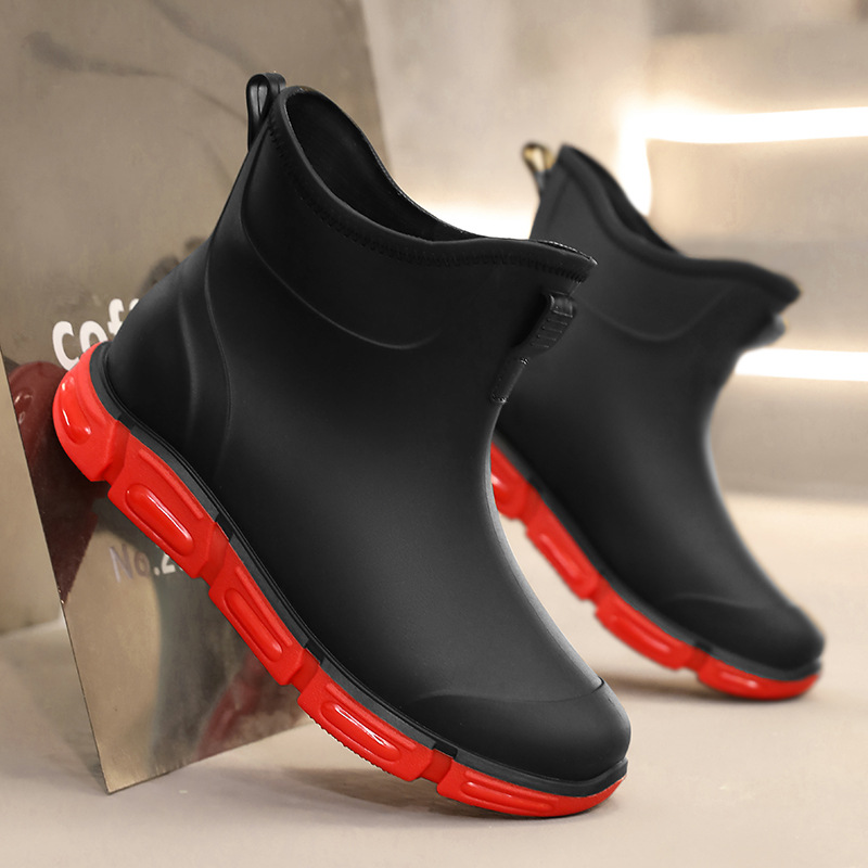 Botas de Lluvia Cortas para Hombre Plástico Impermeable Antideslizante para Exteriores image 7