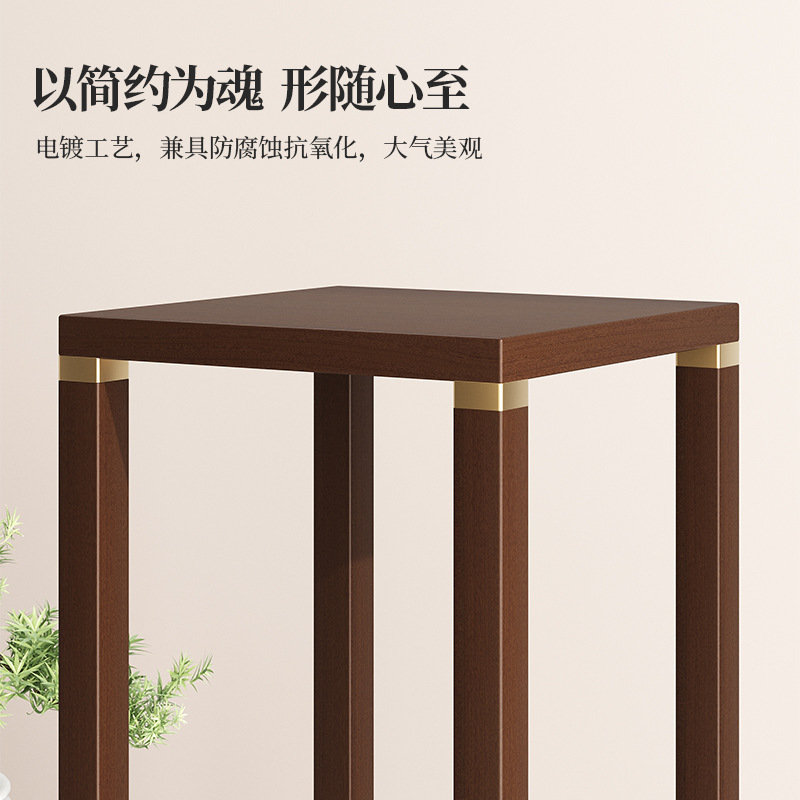 花棚物置棚純実木床置き式置物アクセサリー中国式花台台座客間ベランダ室内植物棚|undefined
