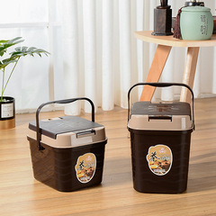 Household tea set square plastic lid tea residue bucket filter tea strainer with lid tea water bucket drainage bucket