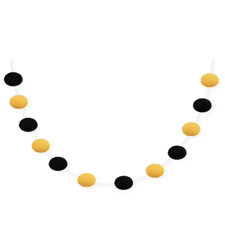 Hair ball string: black and gold