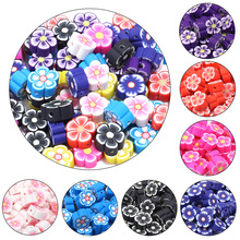 50颗/包 跨境热销软陶彩色梅花花朵串珠 多色diy手工手链饰品批发