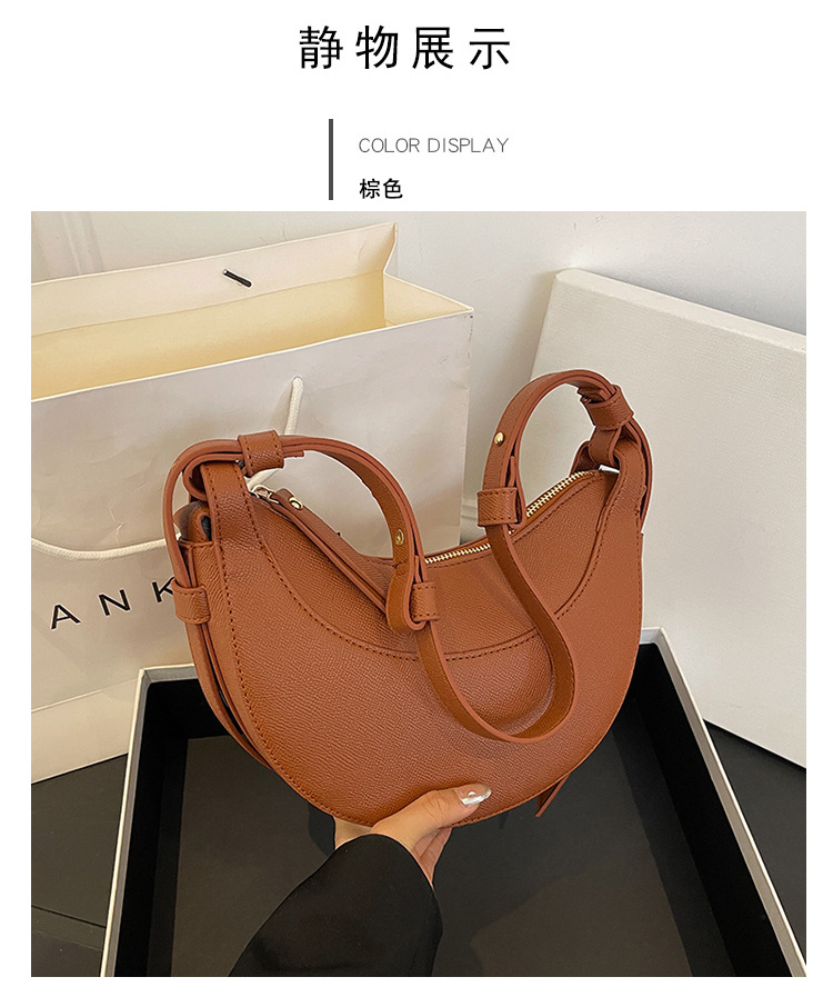 Bolsos transfronterizos mujeres 2024 nuevos bolsos de media luna, nicho, medio círculo, bolsos de silla de montar mujeres al por mayor de gran capacidad