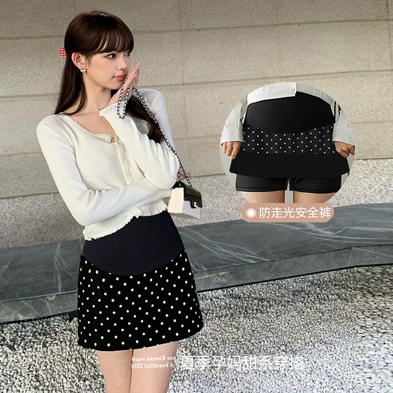 Summer skirt, suit, hip-accented, A-line