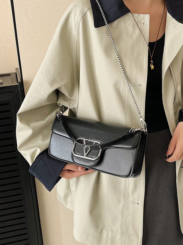 Bolso de mujer comercio exterior nuevo nicho de moda coreana bolso de mano de mano de lujo de alta calidad exquisita cadena de horno inclinado