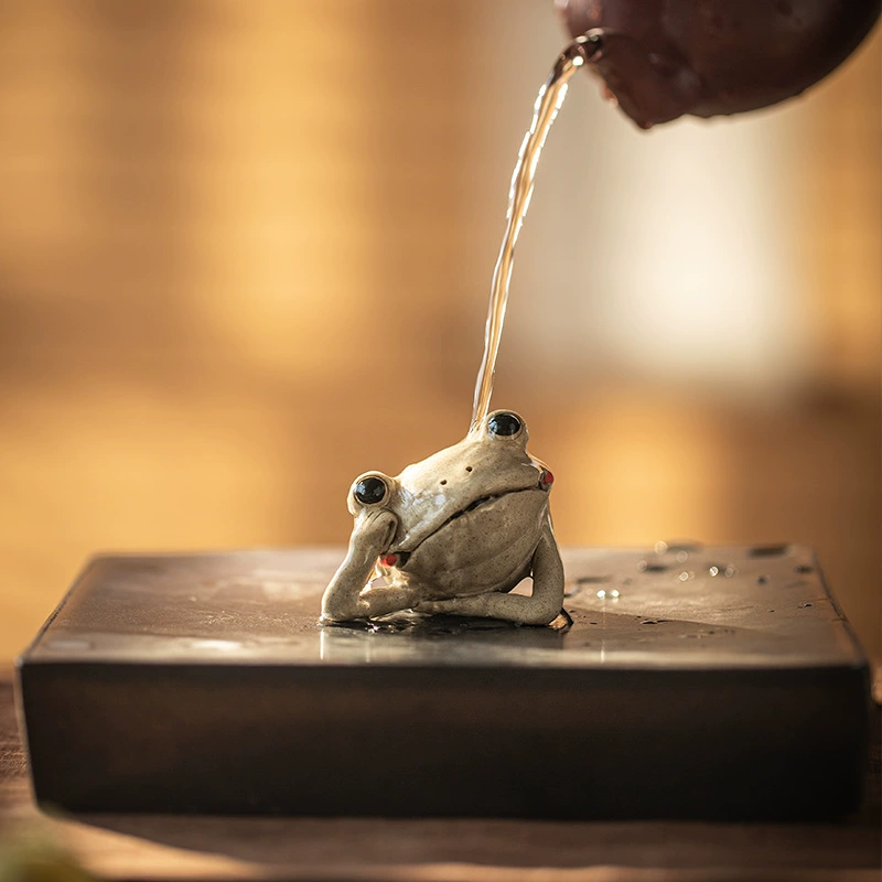 Цзиндэчжэнь ручной работы керамическая жаба Креативные украшения для чая и домашних животных шесть счастливых товаров для украшения дома трансграничные