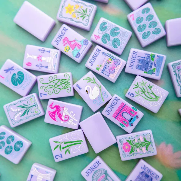 Supply of Foreign Trade Mahjong Tiles: Purple Paris Mahjong, American Mahjong, Usa Mahjong, Acrylic Single-Layer Solid Color