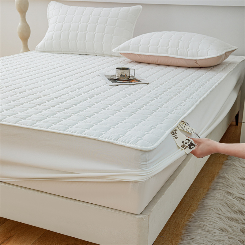 Fuente de la fábrica de algodón sábana ajustable sábana de algodón acolchado individual colcha doble cubierta de polvo Simmons colchón cubierta protectora
