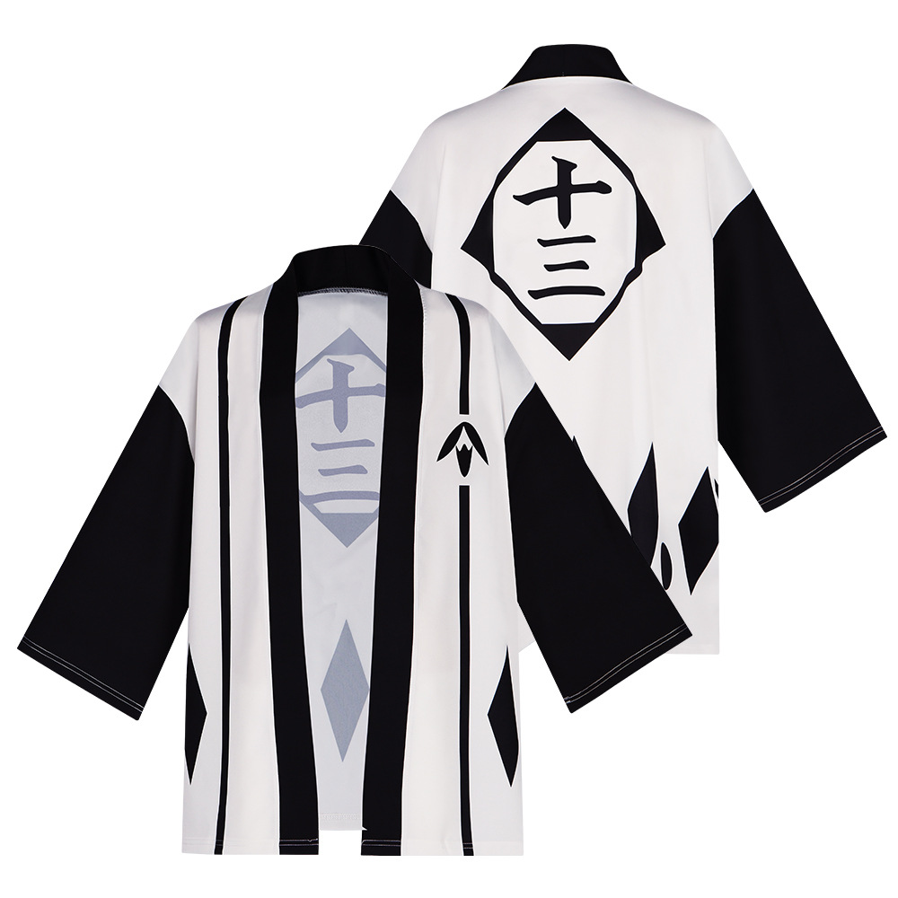 死神 BLEACH cos服黑崎一護動漫印花和服披風cosplay周邊羽織外套