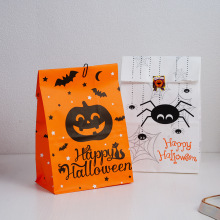 外贸新品 新款万圣节礼品袋halloween糖果纸袋 南瓜蜘蛛包装袋子