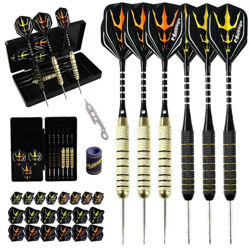 现货供应硬针飞镖套装 6支装铁镖 配飞镖杆 飞镖尾翼 飞镖针套装
