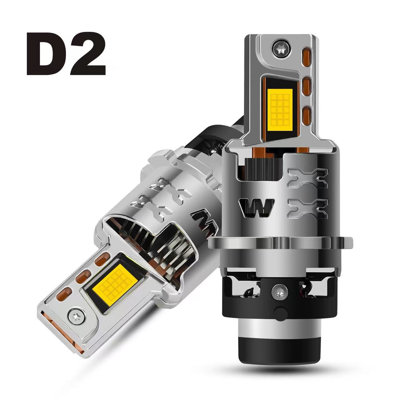 Fábrica directa E68 aleación de zinc galvanizado de plata serie D automóvil condujo faro de luz LED brillante transformación de bombillas LED universales