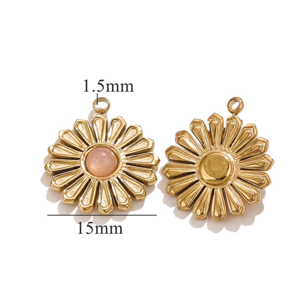 Europa y América retro acero inoxidable plato de piedra natural turquesa collar DIY collar colgante al por mayor colgante transfronterizo