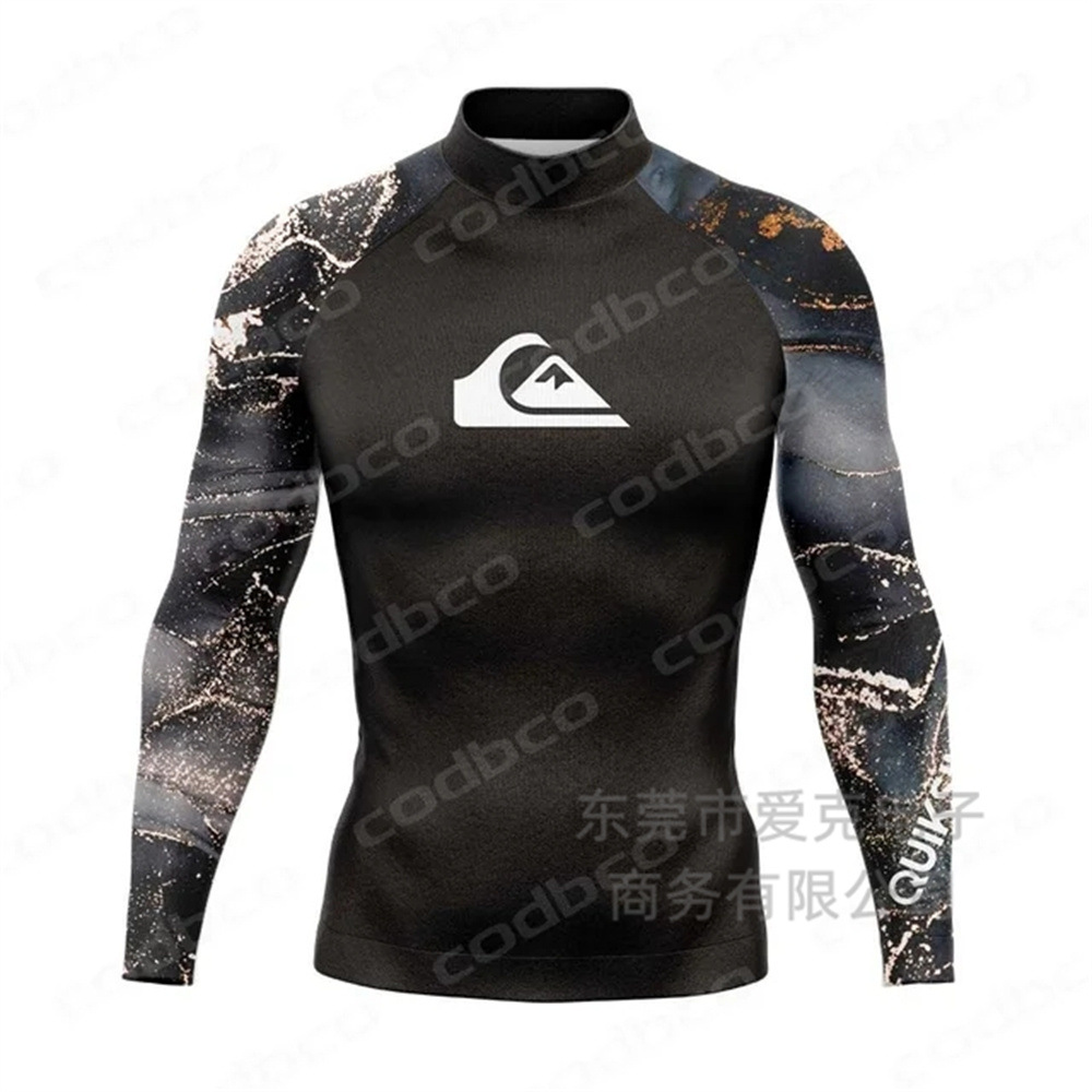Cross-border QUIKSILVER swimsuit diving suit men's sun protection clothing top long sleeve snorkeling suit surfing wholesale swimsuit