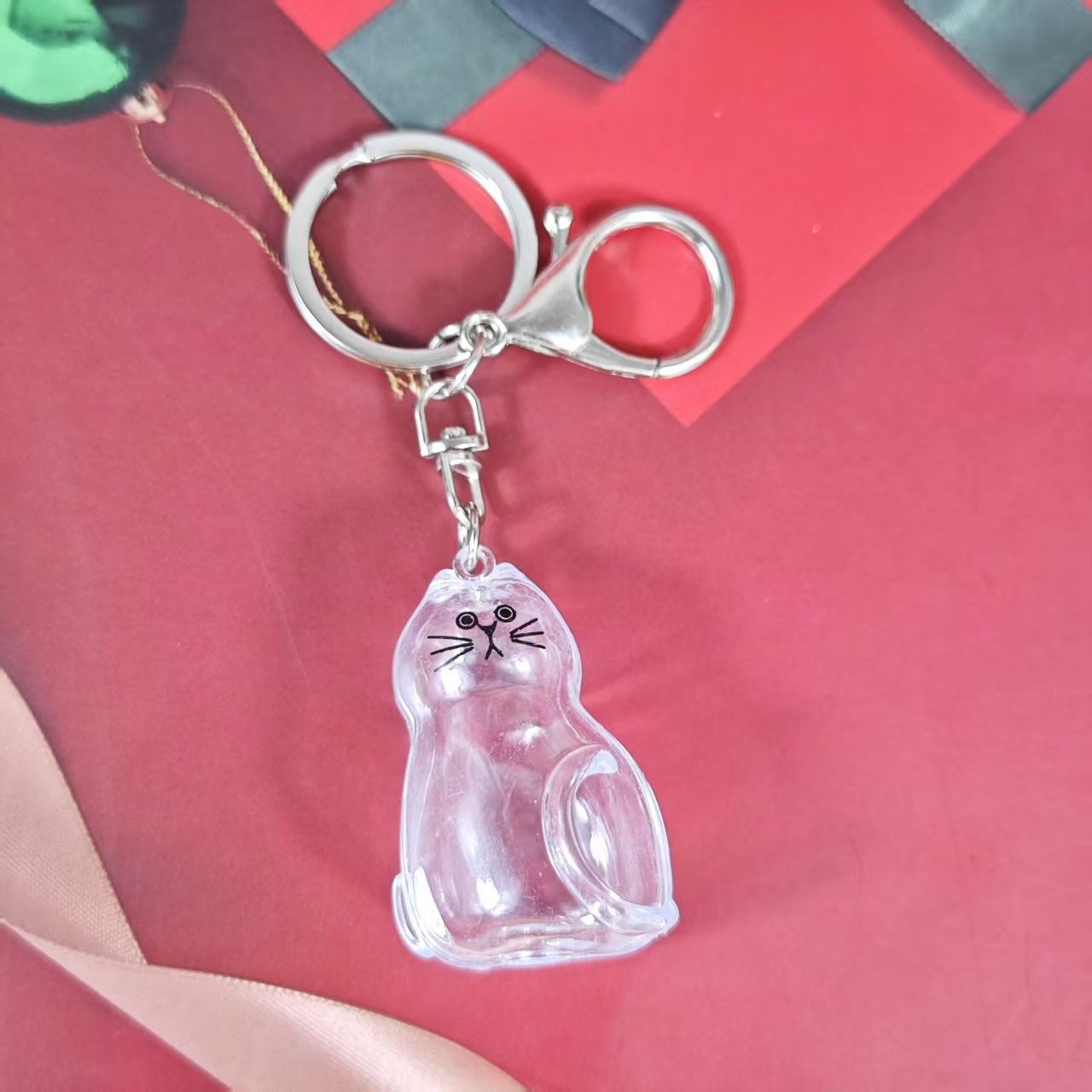 Caja de Almacenamiento Transparente para Pelo de Gato, Popular Transfronterizo, Cápsula para Guardar Pelo de Gato, Bolsa Conmemorativa, Llavero, Colgante para el Cuidado del Gato