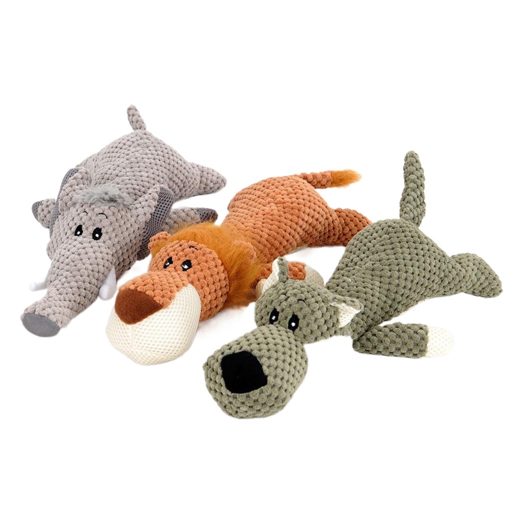 Perro juguete de sonido juguete de peluche interactivo en stock al por mayor cachorro juguete molar suministros para mascotas