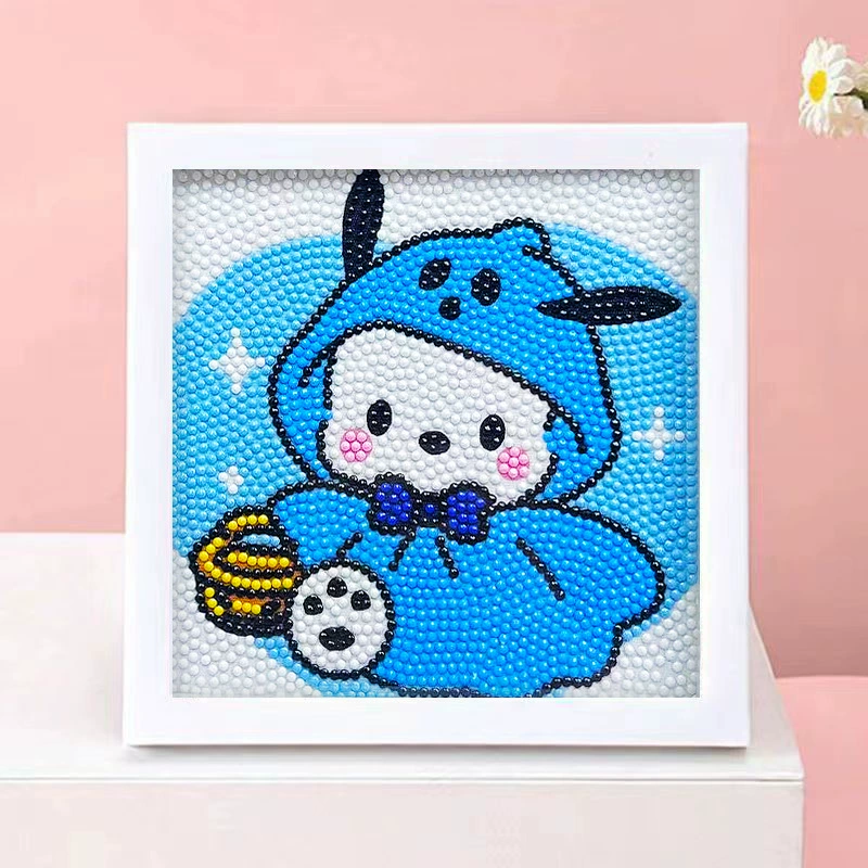 DIY-набор для алмазной мозаики 17×17 см, пластиковая рама, дизайн щенок, полный набор инструментов для кладки