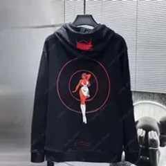 スポット春秋ヨーロッパとアメリカのトレンディなブランドグラデーションカラーレター長袖Tシャツ男性と女性のための韓国スタイルルーズイングカップルボトリングシャツ