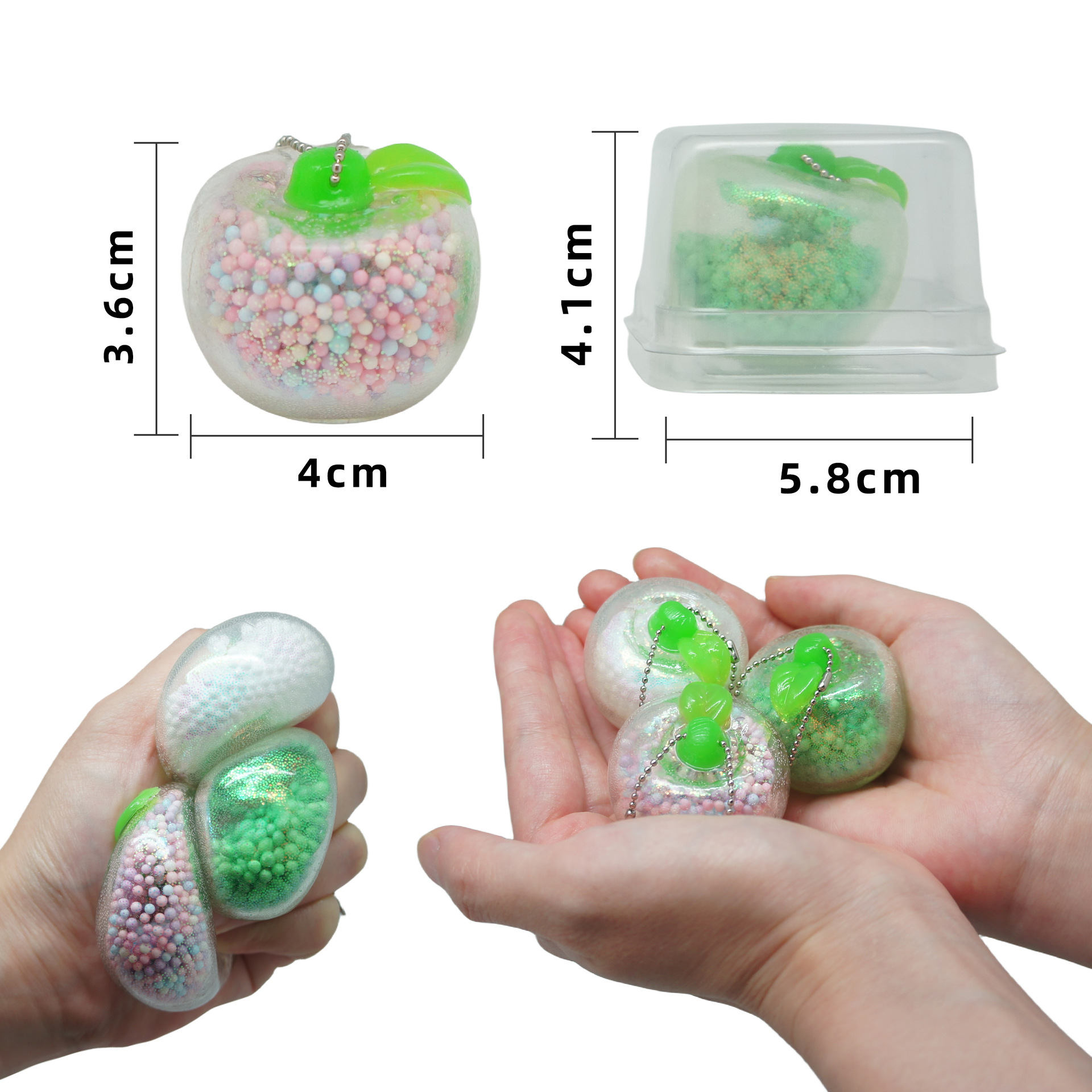 Simulación manzana pellizco le simulación creativa fruta pellizco descompresión ventilación juguete pequeño libro rojo mismo estilo Pequeña Manzana