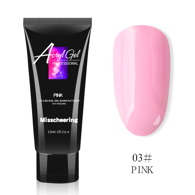 Gel de extensión de uñas transfronterizo 15ml, gel de fototerapia cristalino de extensión rápida de uñas, venta al por mayor de fábrica de gel de fototerapia