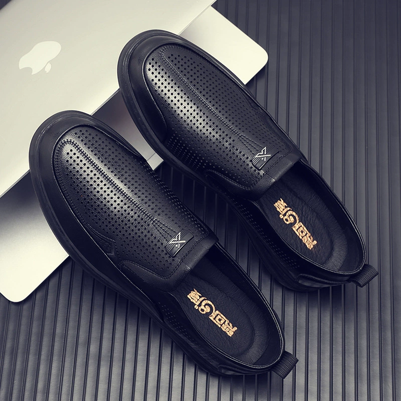 Летняя мужская пещерная кожаная обувь