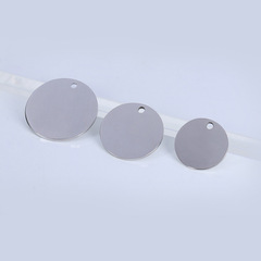 Stainless steel dog tag titanium steel blank laser round plaque heart-shaped cat size identity metal pendant