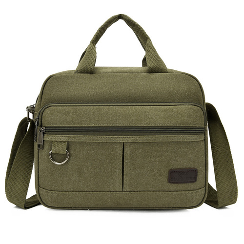 Large Capacity Canvas Single Shoulder Bag Casual Crossbody Bag Business Money Bag Men Fashion Handbag