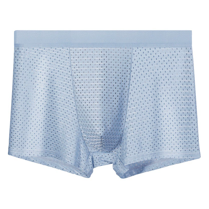 Трансграничное Новое Сетчатое Мужское нижнее белье Ice Silk, дышащие графеновые антибактериальные сетчатые боксеры, Молодежные шорты оптом